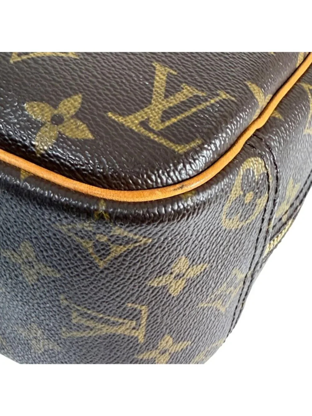 LOUIS VUITTON Trouville LV Monogram Coated Canvas & Vachetta Leather Handbag